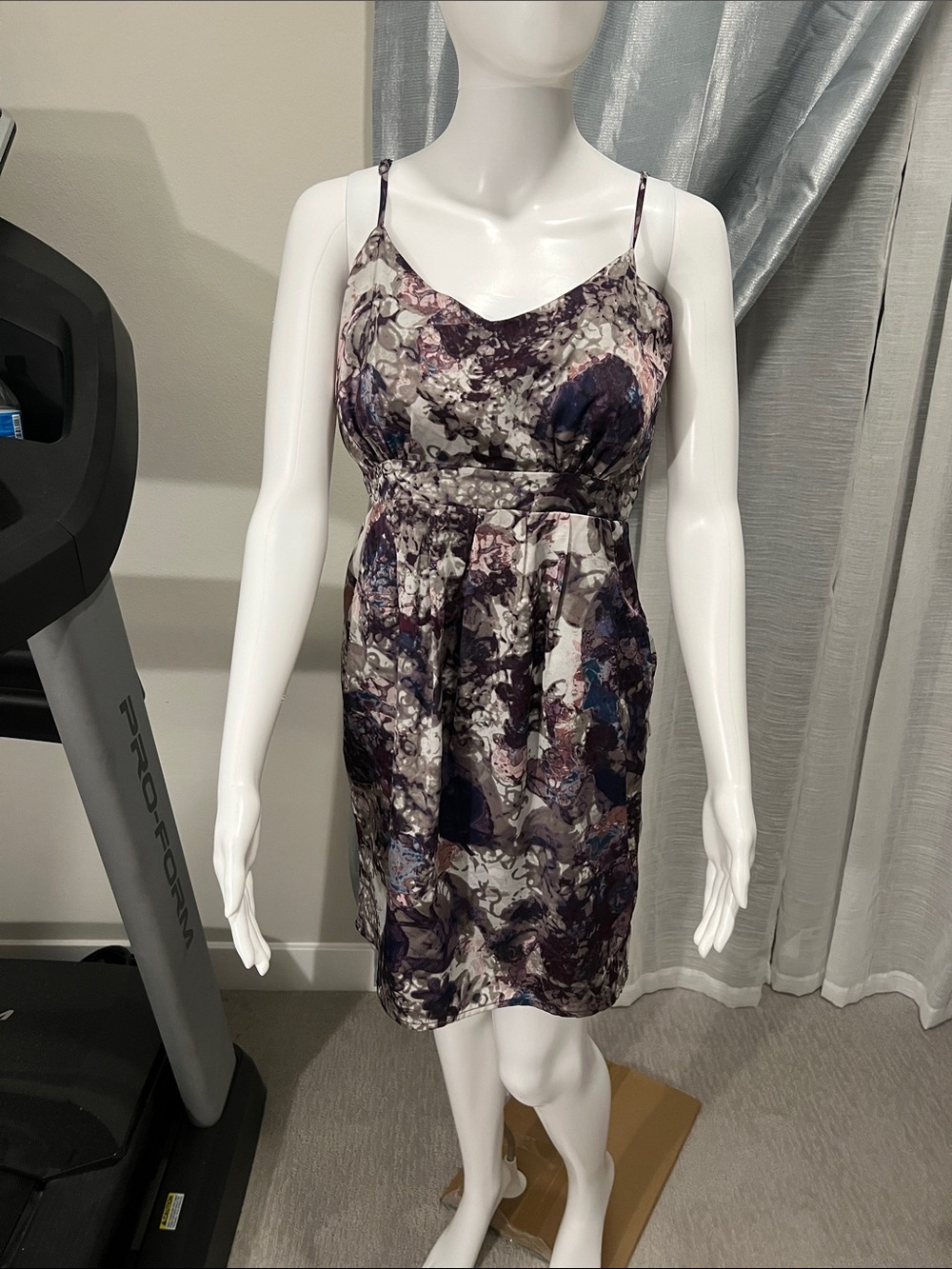 Forever 21 Purple Floral Spaghetti Strap Dress